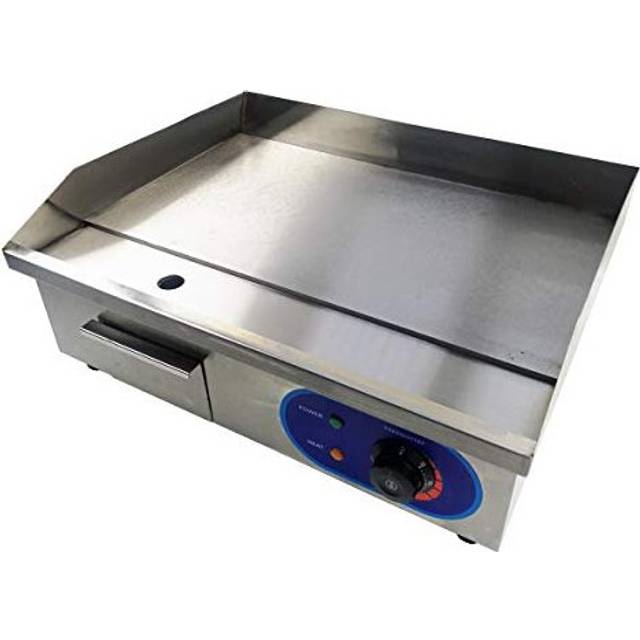 TAIMIKO Electric Griddle Commercial Counter Top Stainless Steel Hot Plate Kitchen Grill 3KW Fried Pans Burger Bacon Egg Fryer Barbeque