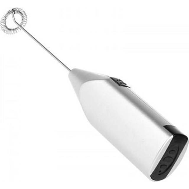 Handheld Electric Mini Egg Beater Frother Whisk Coffee Shake Mixer Kitchen Foamer Tool Silver