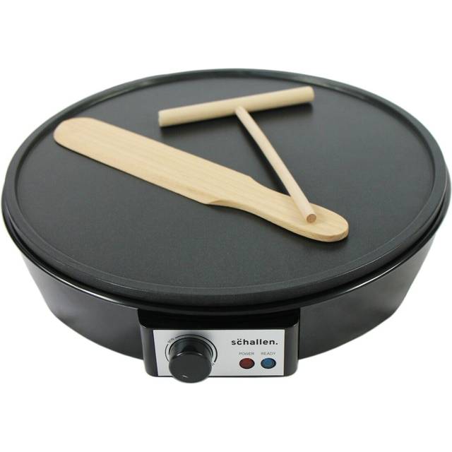 Schallen black 1000w electric traditional 12" pancake & crepe maker machine