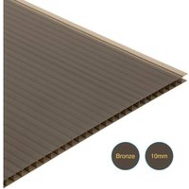 Twinwall Polycarbonate Sheet Bronze 2000mm x 1200mm x 10mm - Solstice