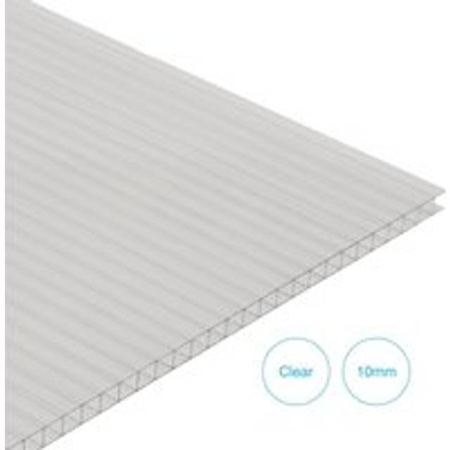 Twinwall Polycarbonate Sheet Clear 3000mm x 700mm x 10mm - Solstice