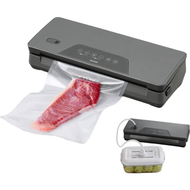 IRIS OHYAMA Vacuum Packing Machine Food Sealer Vacuum Preservation VPF-M60 Charcoal Gray