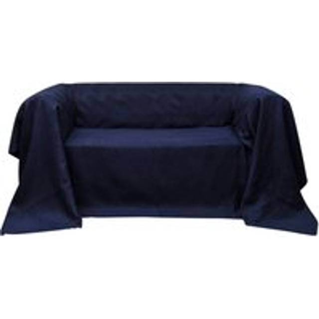 Micro-suede Couch Slipcover Navy Blue 140 x 210 cm - One Size