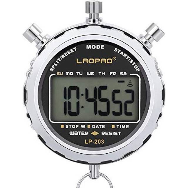 Stopwatch1100 Seconds Timing 2 Pcs Memories Daily Waterproof Electronic Chronograph Timer for Soccer Football Baseball Outdoor Sports