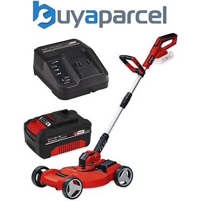 18v Cordless 3 in 1 Mower & Strimmer Deck 28cm ge-ct 18/28 + 4AH Kit - Einhell