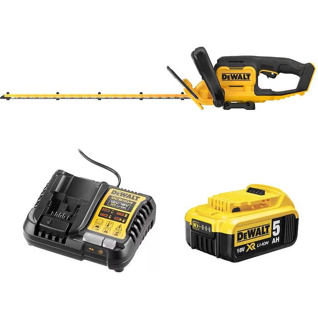 DeWalt DCMHT564P1 18V XR Cordless Hedge Trimmer with 1x 5.0Ah Battery