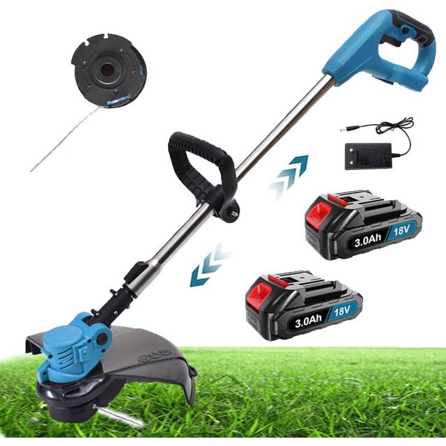 Cordless Grass Line Trimmer Cutter+Replacement Spool+2Battery+Charger-Makita Compatible