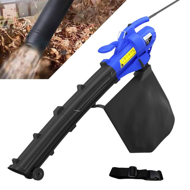 Garden Blower Vacuum and Shredder, 3 in 1 Leaf Blower and Vacuum, 3000W Grass Leaf Vacuum with 30L Collection Bag 10:1 Shredding Ratio 10m Cable
