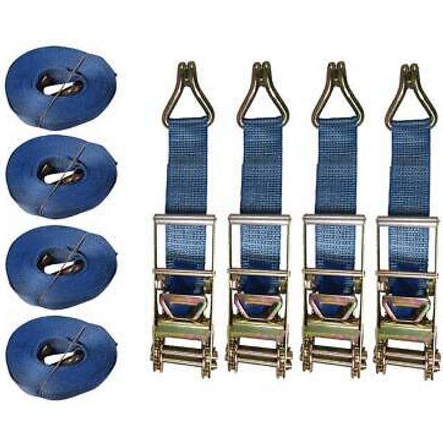 Ratchet Straps 75MM 10T 15M X4 (Tie Down Heavy Duty Cargo Claw Hook)