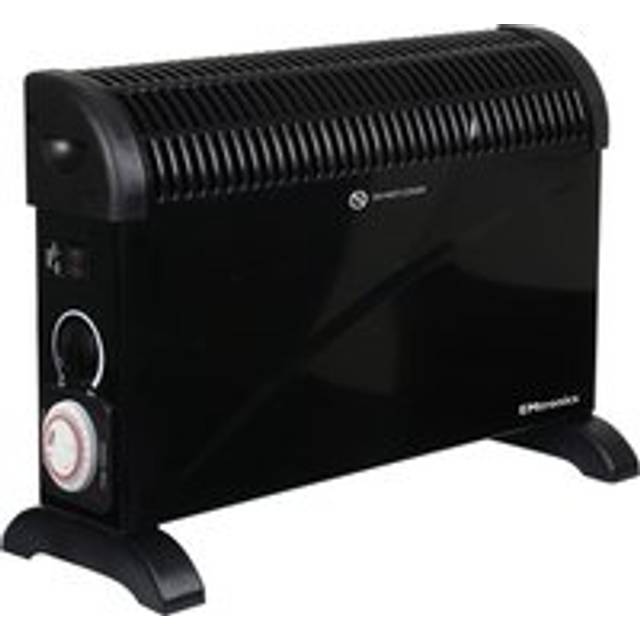 (Black, 2000W With 24 Hour Timer) EMtronics Convection Heater 2000W with Thermostat