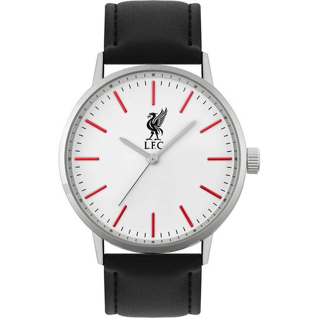 Liverpool FC Silver Liverpool Quartz Watch Black Strap, Multi, Men - Print
