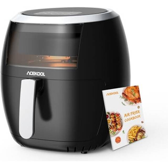 Air Fryer Oven Digital Large 8L Rapid Air Circulation,Air Fryers with Touch Screen Viewable Window Dishwasher Safe Accessories Bpa-free 1800W,Timer &