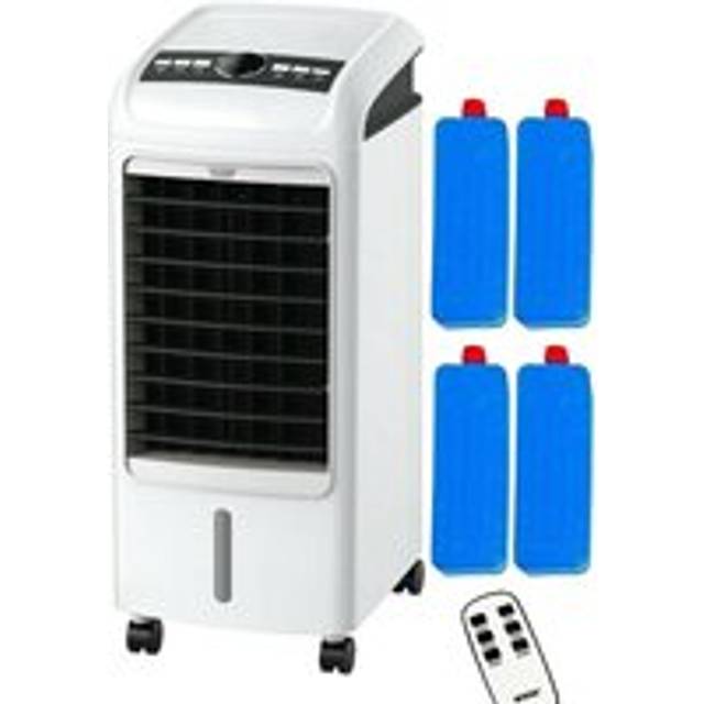 Portable Air Cooler Mobile Evaporative Cooling Fan Humidifier 4L - White - One Size