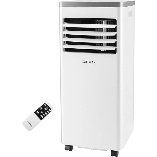 Costway 7000BTU Portable Air Conditioner with Remote Control - White - 90 x 37 x 36cm