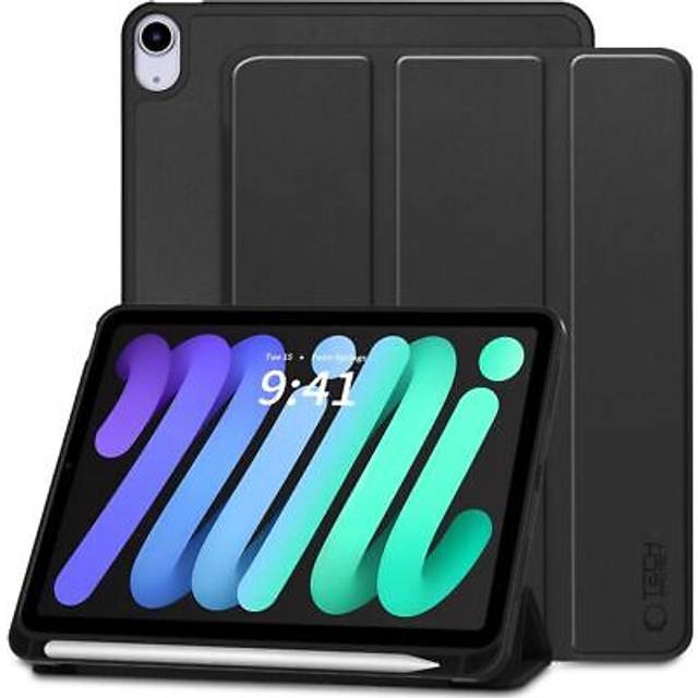 iPad Mini 2021/2024 Tech-Protect SmartCase Pen Tri-Fold Folio Fodral - Svart