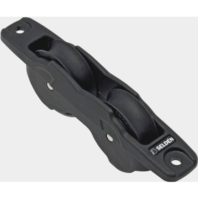 Dubbelblock Seldén BBB 40, monterad genom däck, kullagrat, passar tampar Ø6 - 10 mm
