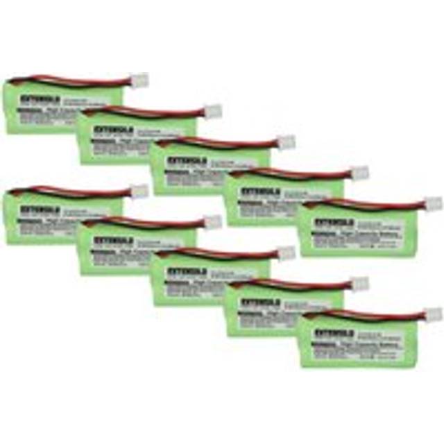 Extensilo - 10x Battery compatible with T-Com Sinus 100 Wireless Landline Phone (850mAh, 2.4 v, NiMH)