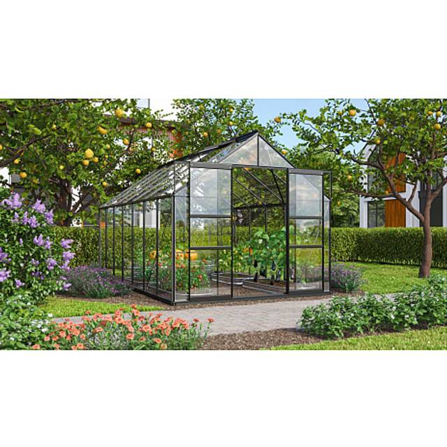Växthus Vitavia Mars 11500 Med Sockel Alu/Glas Svart 11,5M²