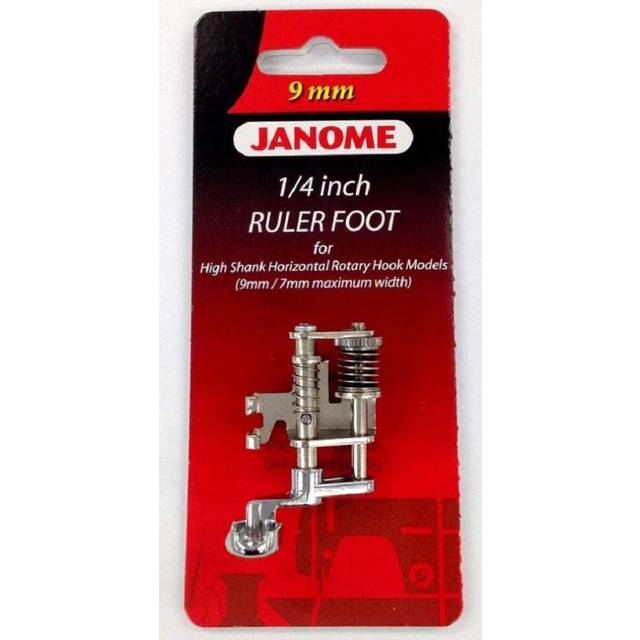 "Janome 1/4"""" Ruler Foot for High Shank Models (9mm or 7mm Maximum Widt"
