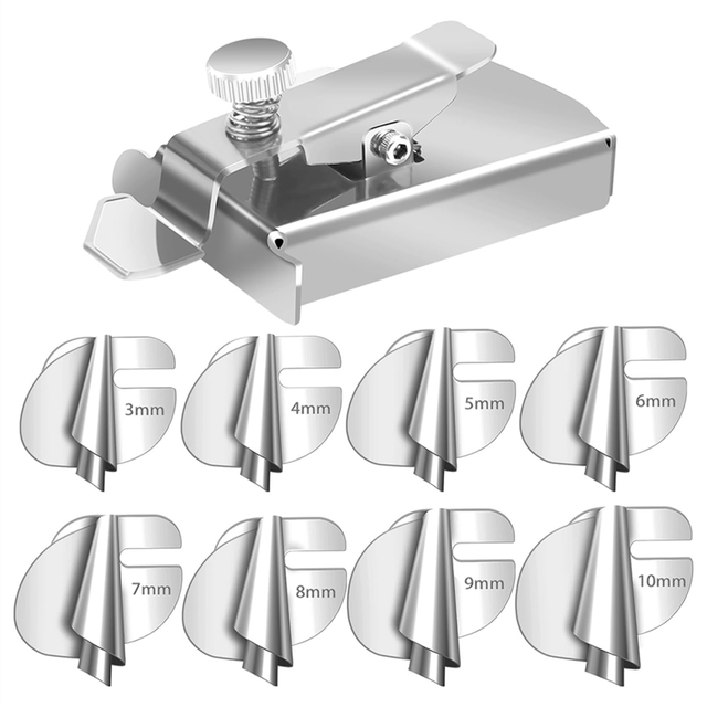 9Pcs Sewing Rolled Hemmer Foot Singer with Magnetic Seam Guide 3-10 mm Wide Hem Pressure