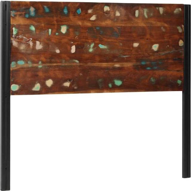 vidaXL Headboard 120 cm Solid Wood Reclaimed and Iron - Brown