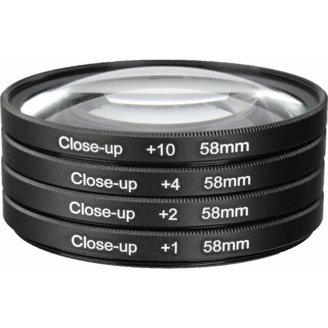 58mm Macro Close Up Filter Lens Kit +1 +2 +4 +10 for 58mm Camera Lens