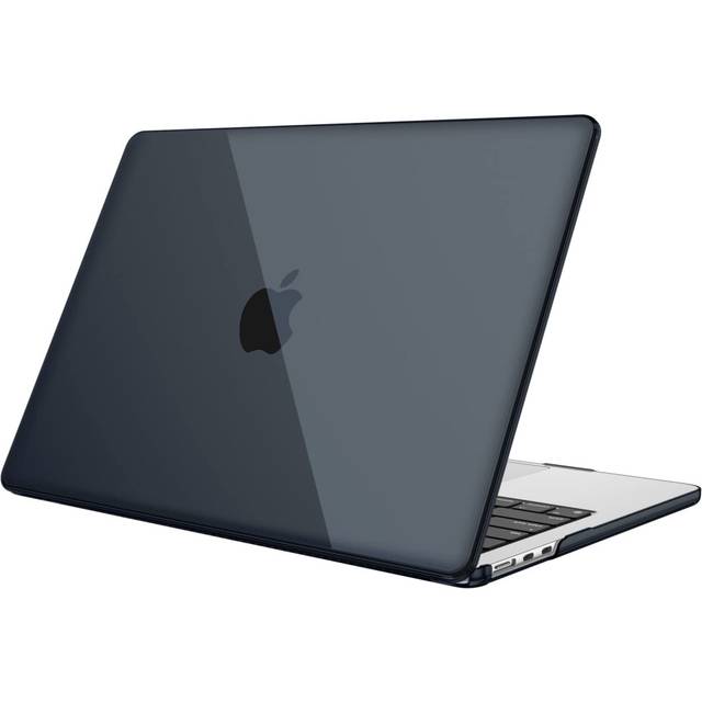 "Case Compatible with MacBook Air 13.6 inch (2024/2022) M3/M2 Chip, Snap On Hard Shell Cover for MacBook Air 13.6"" Model A3113 A2681, Classic Black"