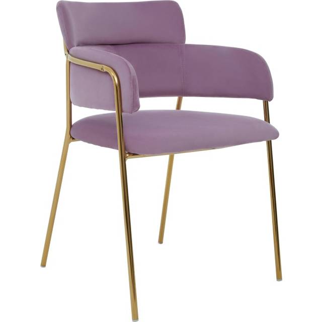 Interiors by Premier Tamzin Velvet Dining Chair - Pink - One Size