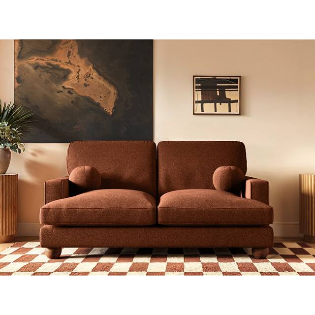 Solace+Co Addison Loveseat Burnt Orange Chenille