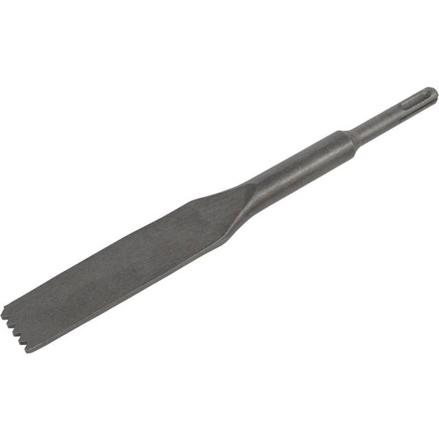 30 x 250mm Toothed Mortar Comb Chisel - SDS Plus Shank - Impact Demolition Steel