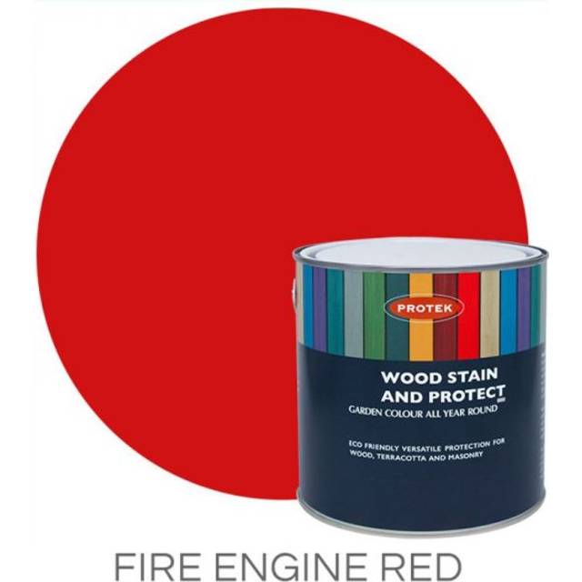 Protek Wood Stain & Protector - Fire Engine Red 25 Litre