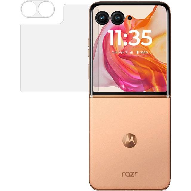 Motorola Razr 50 5G Härdat Skärmskyddsglas & Härdat Kameralinsskyddsglas - Genomskinlig