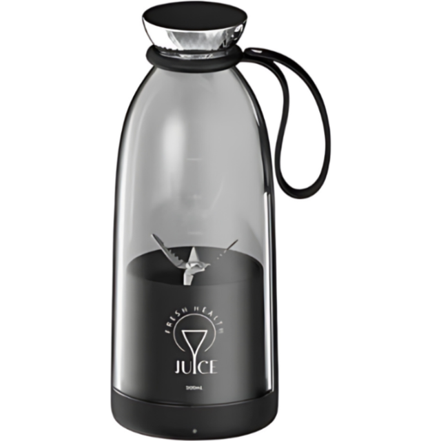 Mini Juicer Black Blender 500Ml Electric Rechargeable Bottle Mixer Juicers