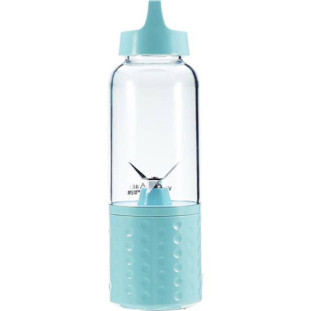 (Blue) Portable Smoothie Blender Rechargeable Electric Juicer for Home Travel