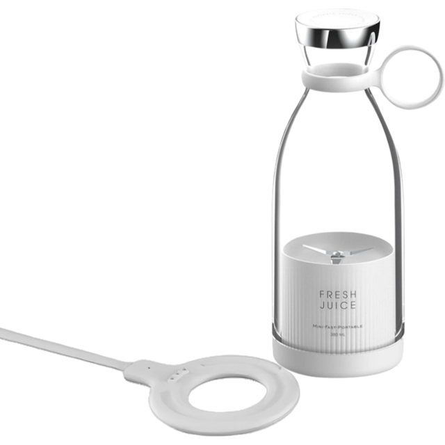 Mini Juicer White 350 Millilitre Blender Wireless Rechargeable Mixer Extractor Juicers