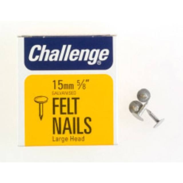(15mm, Silver) Challenge Galvanised Clout Nails