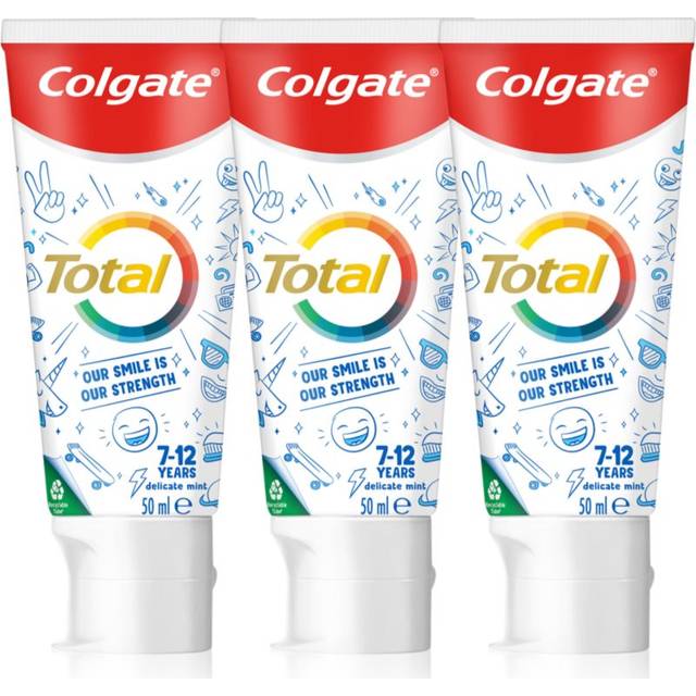 Colgate Total Junior Tandkräm för djup tand- och munrengöring för barn 3x50 ml