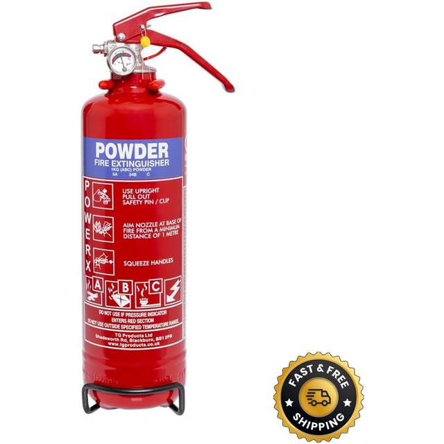1kg powder abc fire extinguisher house car boat office taxi + wall bracket uk