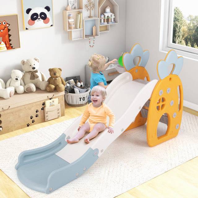 Freestanding Kids Slide Indoor Foldable Kids Slide with Climber