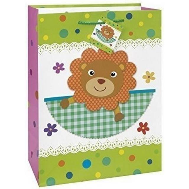 Unique Party Lion Baby Shower Gift Bag One Size svart