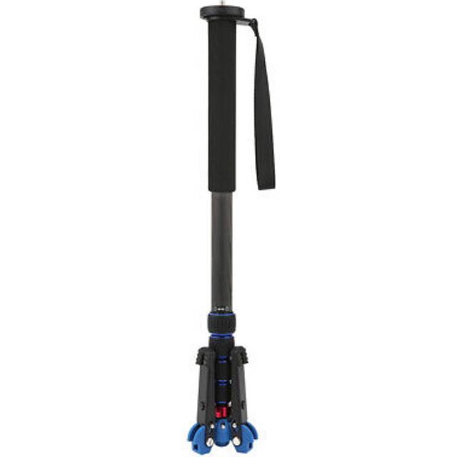 C-222+M-1 Carbon Fiber Portable Outdoor Telescopic Monopod Tripod Mountaineering Cane for DSLR