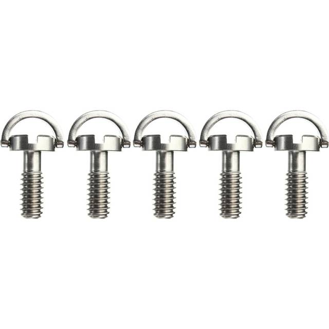 5X Long 1/4 inch D-Ring Screw Stainless Steel For Camera Tripod Quick Release Plate Silver