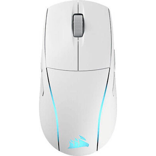 CORSAIR M75 WIRELESS - mus - låg vikt, RGB - 2.4 GHz, Bluetooth - vit