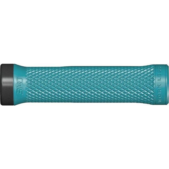 OneUp Components Thin Lock-On Grips - Turquoise - Green