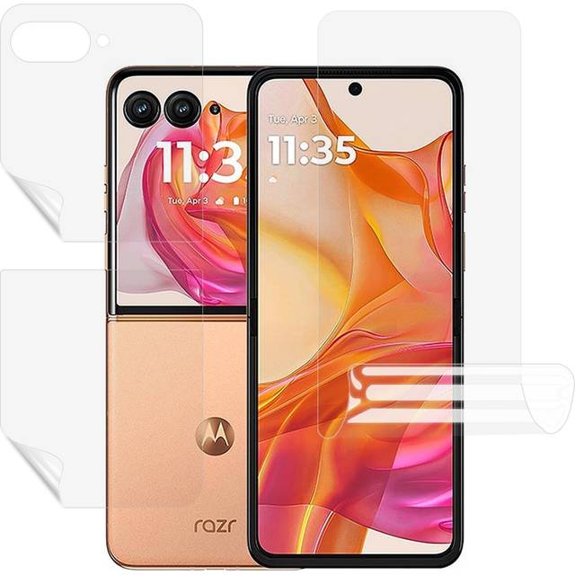 Skärmskyddset för Motorola Razr 50 Ultra 5G – Fram- och Baksideskydd, Mjukt Plast Hydrogel Film
