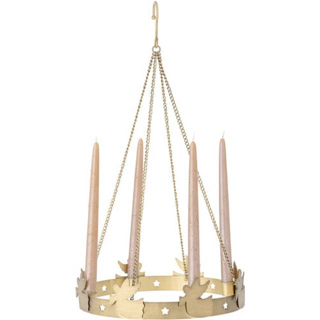Bloomingville Elmir Adventsstage Guld Metal Fyrfadsstage