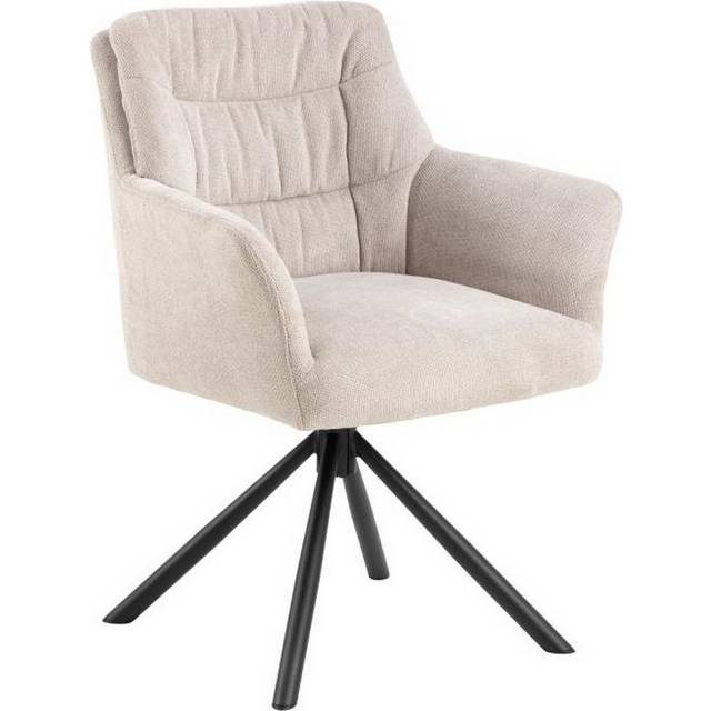 Furniture To Go Alonso Swivel Cream Dining Chair With Armrest Set Of 2, Cream