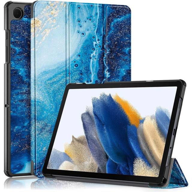 Samsung Galaxy Tab A9+ (Plus) Tri-Fold Konstläder Fodral med Sleep-Wake Funktion - Vatten