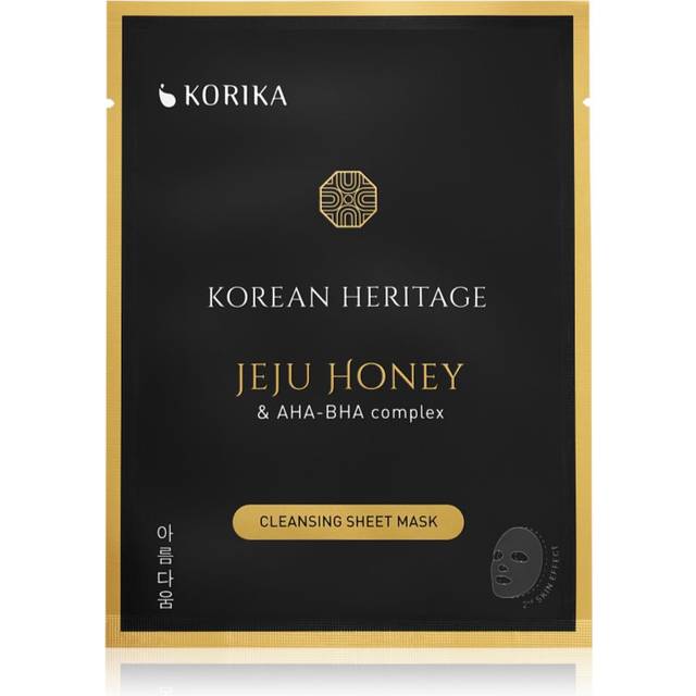 KORIKA Korean Heritage Jeju Honey & AHA-BHA Complex Cleansing Sheet Mask Rengörande arkmask 25 g