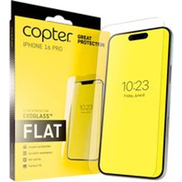 Copter iPhone 16 Pro Härdat Glas Skärmskydd Exoglass Flat